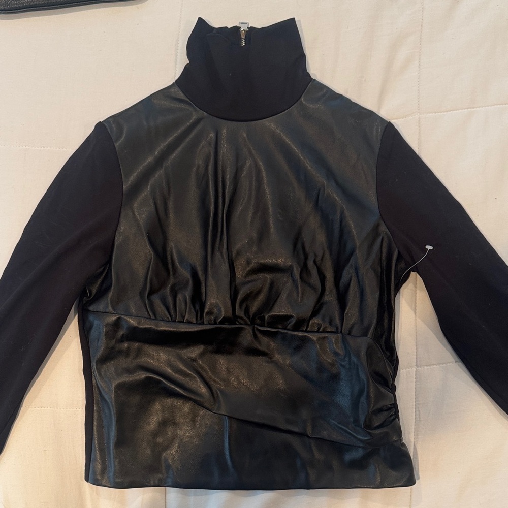 Gabrielle Union 2pc Faux Leather Women's Jacket + Joggers